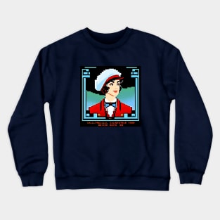 vintage pixel pretty lady Crewneck Sweatshirt